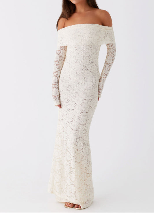 Genoviva Lace Maxi Dress - Ivory