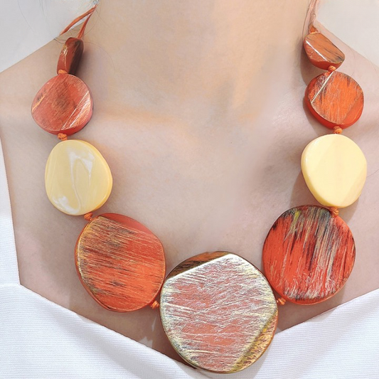 Zurah Colorful Circle Tribal Bib Necklaces - 6 Colors
