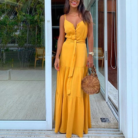 Backless  Strapless Maxi Dress
