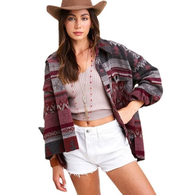 Vintage Splicing Loose Jacket